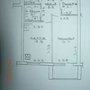 1-комнатная квартира 3/5 эт. лоджия заст.,  кладовка,  подвал.