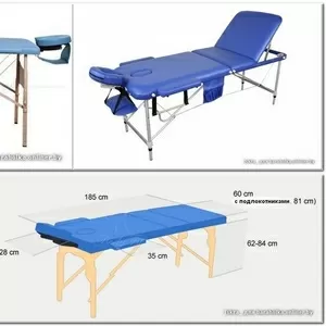 Массажный косметологически стол кушетка складной двухсекционный дерево