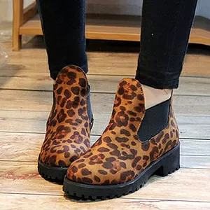 чудесные ботинки-челси с леопардовым принтом.