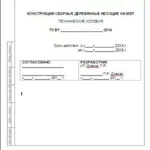 Разработка технических условий (разработка ТУ)