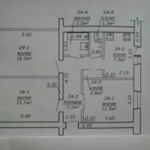 Продам 3-х комнатную квартиру в г. Мозыре.