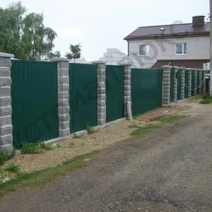 Заборы из профнастила,  штакетника,  сетки