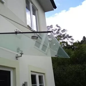 Козырьки из закаленного стекла