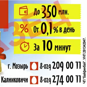 Кредиты на выгодных условиях