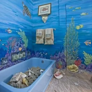 Облицовка плиткой пол,  стены