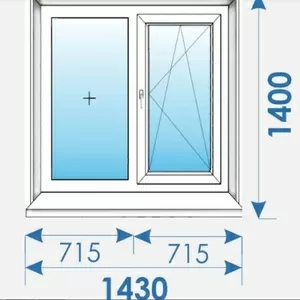 Окна Пвх 1430 х1400 дешево профиль Rehau-14
