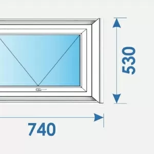 Окна Пвх 740х530 профиль Bruegmann-7