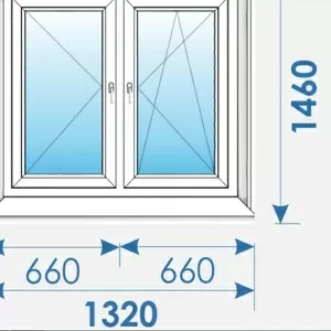 Окна Пвх 1320х1460 дешево профиль Rehau-7