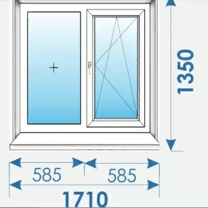 Окна Пвх 1710 х1350 дешево профиль Salamander-26