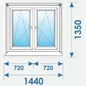 Окно Пвх 1440х1350 Brugmann установка выезд Минск/Королищевичи