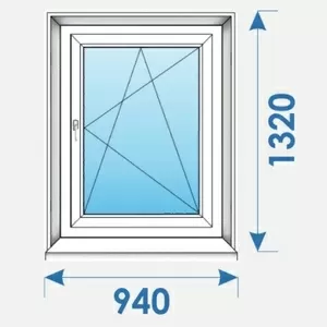 Окно Пвх 940х1320 Brugmann установка выезд Минск/Лесной