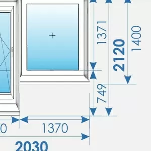 Балконная группы 2030 х2120 Пвх Rehau установка Минск/Ратомка