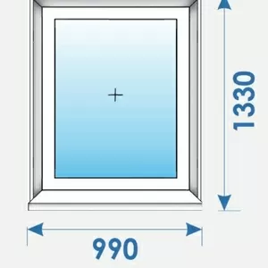 Окно Пвх 990 х1330 дешево профиль Kbe 70