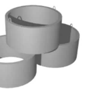 Кольца железобетонные КС 15.6 (ход.скоба) размер 1500-1720-590-110