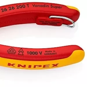 Круглогубцы с плоскими губками с режущими кромками KNIPEX KN-2626200TB