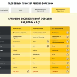 Восстановленные форсунки для грузовой техники. Гарантия 12 месяцев